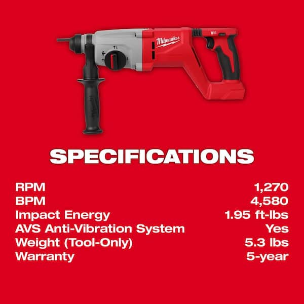 M18 18V Lithium-Ion Brushless Cordless 1 in. SDS-Plus D-Handle Rotary Hammer (Tool-Only)