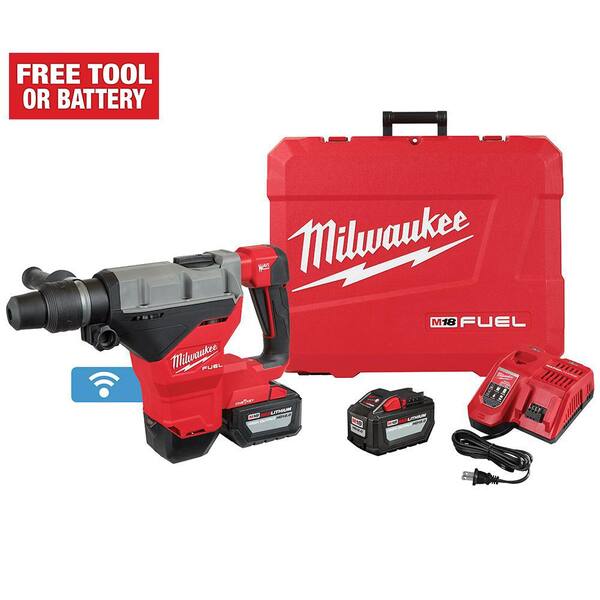 M18 FUEL ONE-KEY 18V Lithium-Ion Brushless Cordless 1-3/4 in. SDS-MAX Rotary Hammer with Two 12.0 Ah Battery