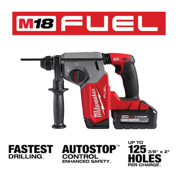 M18 FUEL 18V Lithium-Ion Brushless 1 in. Cordless SDS-Plus Rotary Hammer Kit with 4-1/2 in./5 in. Grinder