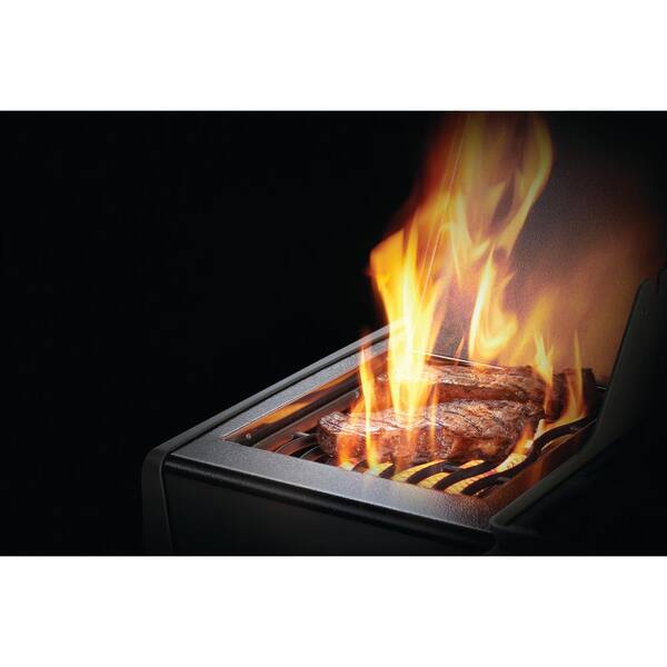 Rogue 3-Burner Propane Gas Grill with Infrared Side Burner in Black