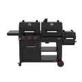 Oakford 1150 3-Burner Plus Offset Smoker Charcoal and Propane Combo Grill in Black