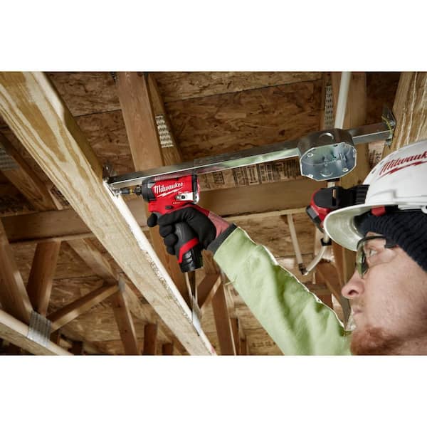 M12 FUEL 12-Volt Li-Ion Brushless Cordless Hammer Drill and Impact Driver Combo Kit (2-Tool) with M12 3/8 in. Ratchet
