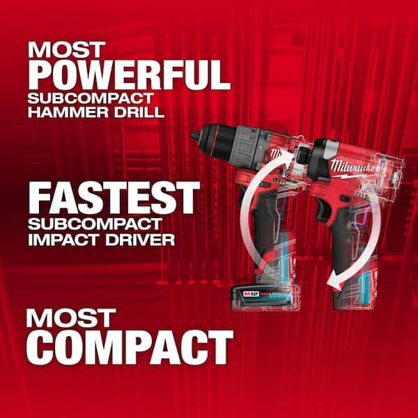 M12 FUEL 12-Volt Lithium-Ion Brushless Cordless Combo Kit (5-Tool) with 2 Batteries and Bag