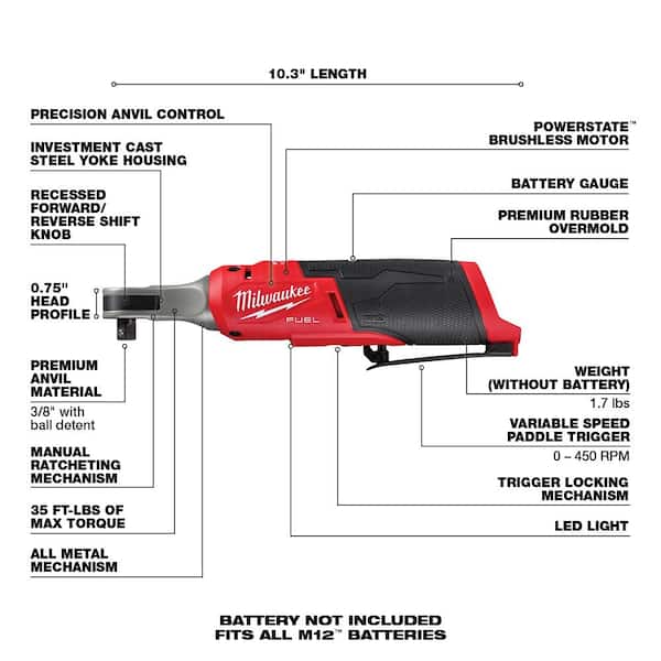 M12 FUEL 12-Volt Lithium-Ion Cordless Hammer Drill/Impact Driver/3/8 in. Ratchet Combo Kit (3-Tool)