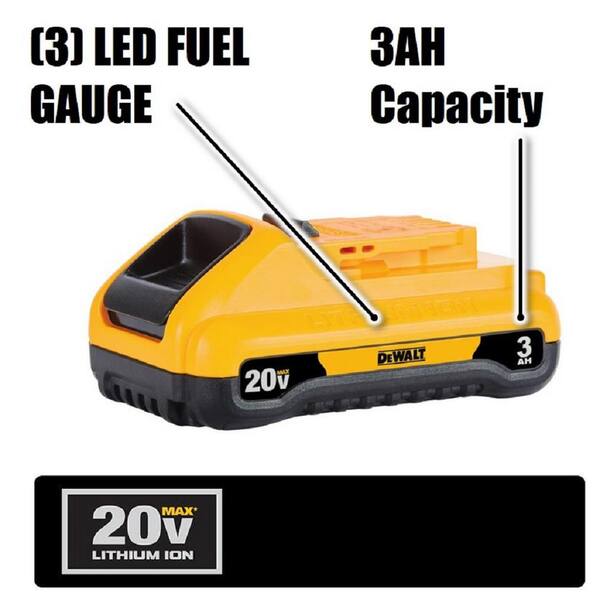 20V MAX XR Cordless Brushless Compact Reciprocating Saw with (1) 20V 3.0Ah Battery and Charger