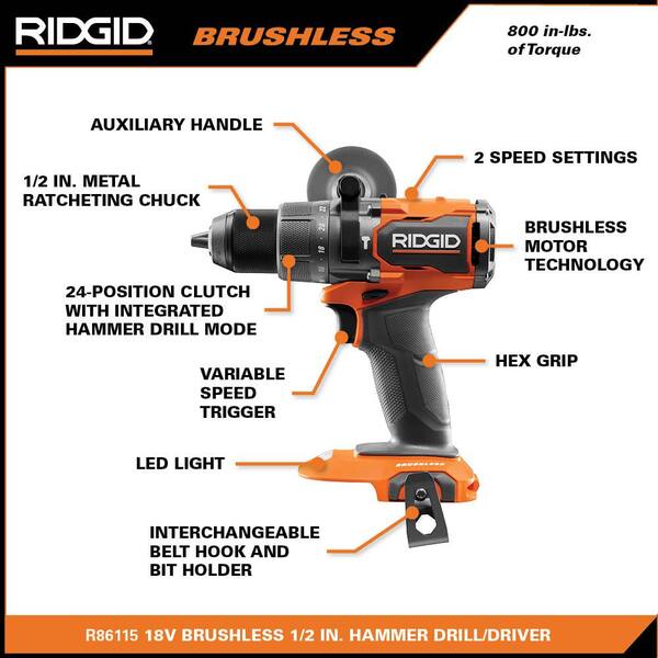18V Brushless Cordless 2-Tool Combo Kit w/ Hammer Drill/Driver, Jig Saw, 4.0 Ah MAX Output Battery, Charger & Bag