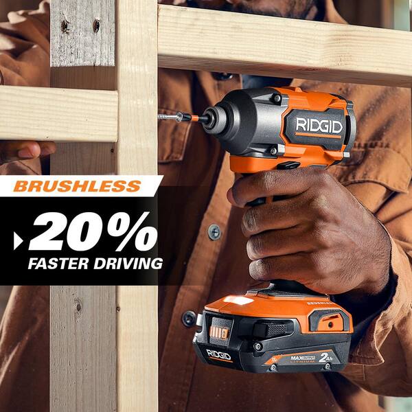 18V Brushless Cordless 3-Tool Combo Kit w/ Hammer Drill, Impact Driver, Compact Jobsite Blower, Batteries, Charger & Bag