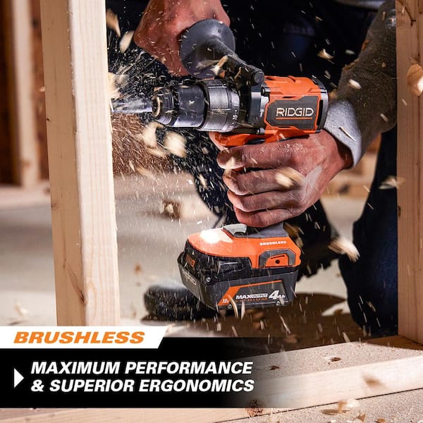 18V Brushless Cordless 2-Tool Combo Kit w/ Hammer Drill, Impact Driver, Batteries, Charger, Bag & FREE Recip Saw