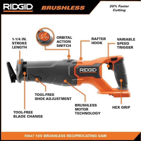 18V Brushless Cordless 4-Tool Combo Kit with (1) 4.0 Ah and (1) 2.0 Ah MAX Output Batteries, 18V Charger, and Tool Bag