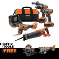18V Brushless Cordless 4-Tool Combo Kit w/ 18V Brushless 7-1/4 in. Circular Saw, 18V Brushless 4-1/2 in. Angle Grinder