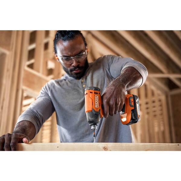18V Cordless 2-Tool Combo Kit with 1/2 in. Drill/Driver, 1/4 in. Impact Driver, (2) 2.0 Ah Batteries, Charger, and Bag
