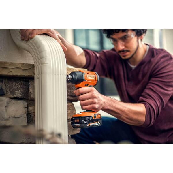 18V Cordless 8-Tool Combo Kit with (3) Batteries, Charger, and Bag with 18V Hybrid Panel Light