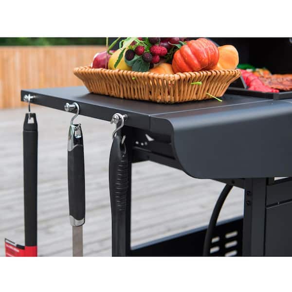 3-Burner Propane Gas and Charcoal Combo Grill in Black with Grill Cover