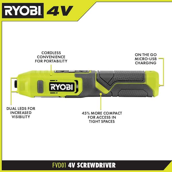 4V Cordless 1/4 in. Screwdriver
