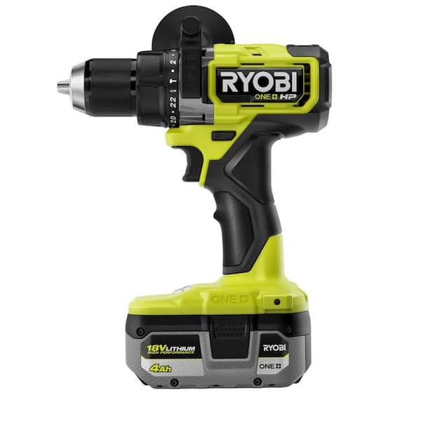 ONE+ HP 18V Brushless Cordless 1/2 in. Hammer Drill Kit with (1) 4.0 Ah High Performance Battery, Charger, and Tool Bag