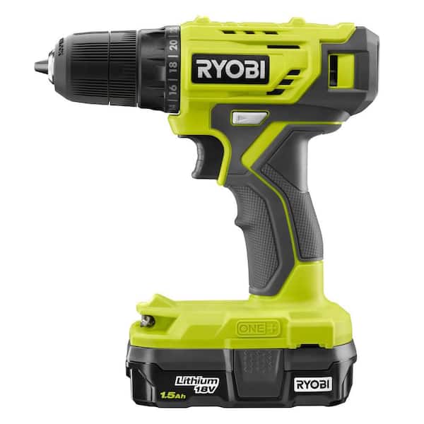 ONE+ 18V Cordless 3/8 in. Drill/Driver Kit with 1.5 Ah Battery, Charger, and Drill and Drive Kit (95-Piece)