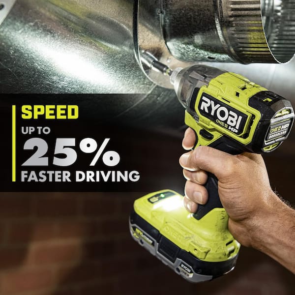 ONE+ HP 18V Brushless Cordless 1/2 in. Hammer Drill and 1/4 in 4-Mode Impact Driver Kit w/ (2) Batteries, Charger, & Bag