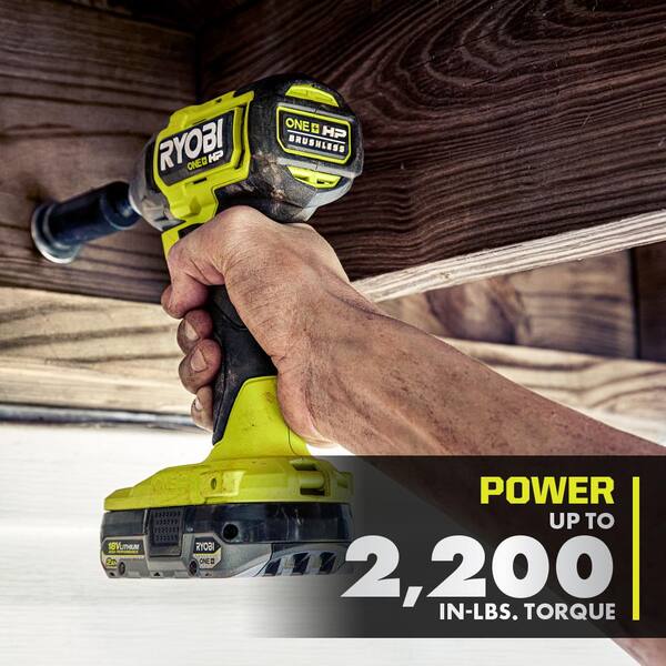 ONE+ HP 18V Brushless Cordless 5-Tool Combo Kit w/ (2) Batteries, Charger, Bag & FREE (2) 6.0 HIGH PERFORMANCE Batteries