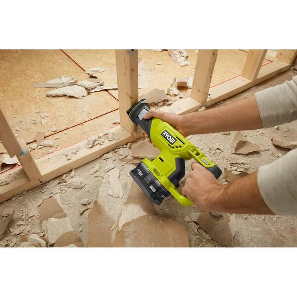 ONE+ 18V Cordless Reciprocating Saw with 2.0 Ah Battery and Charger