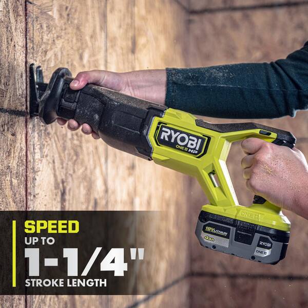 ONE+ 18V Lithium-Ion 2.0 Ah, 4.0 Ah, and 6.0 Ah HIGH PERFORMANCE Batteries and Charger Kit w/ HP Brushless Recip Saw