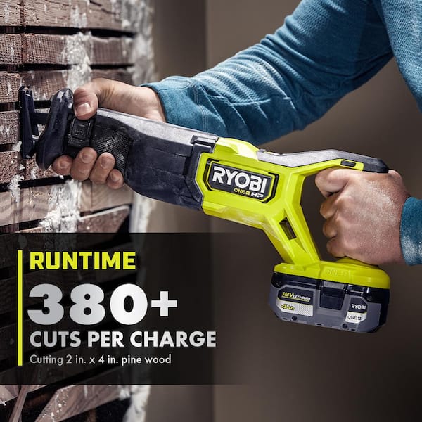 ONE+ 18V Lithium-Ion 2.0 Ah, 4.0 Ah, and 6.0 Ah HIGH PERFORMANCE Batteries and Charger Kit w/ HP Brushless Recip Saw