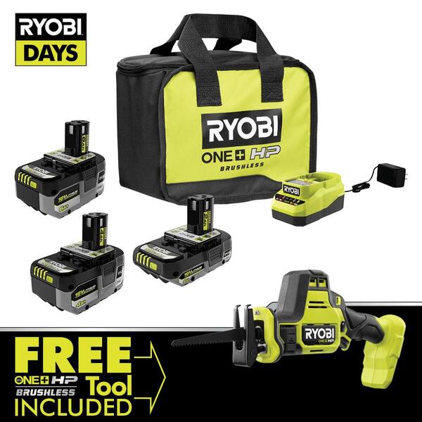 ONE+ 18V Lithium-Ion 2.0 Ah, 4.0 Ah, and 6.0 Ah HIGH PERFORMANCE Batteries and Charger Kit w/ HP Brushless Recip Saw