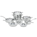French Classic 13-Piece Stainless Steel Cookware Set in Silver and Stainless Steel