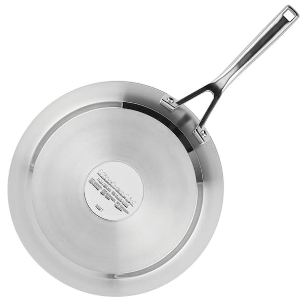 11-Piece 3-Ply Base Stainless Steel Cookware Set, Silver