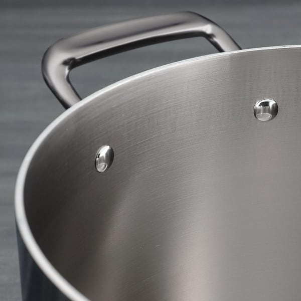 14 Piece Tri-Ply Clad Stainless Steel Cookware Set with Glass Lids