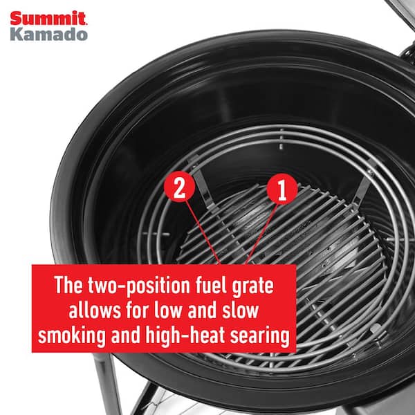 Summit Kamado E6 24 in. Charcoal Grill in Black