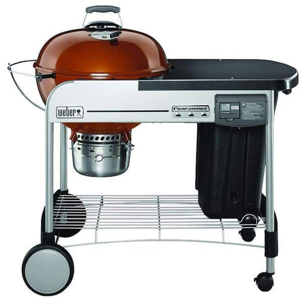22 in. Performer Deluxe Charcoal Grill in Copper with Built-In Thermometer and Digital Timer