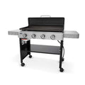 4 Burner Propane Gas Grill 36 in. Flat Top Griddle in Black