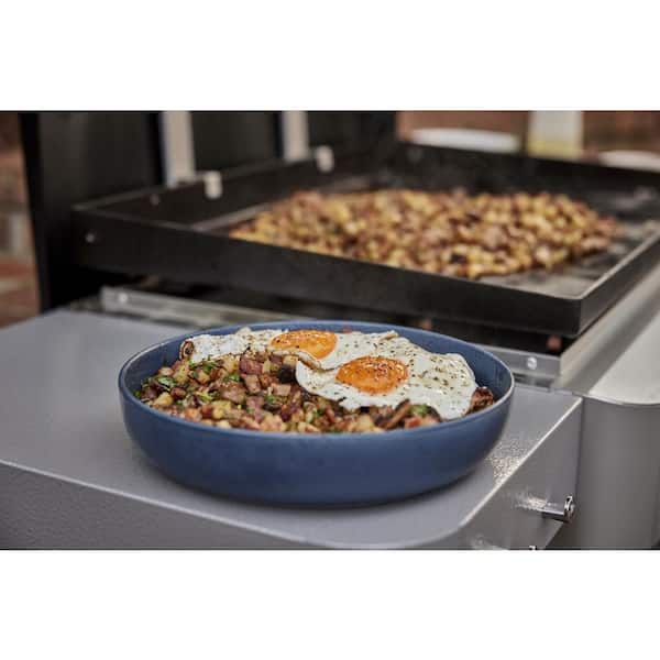 4 Burner Propane Gas Grill 36 in. Flat Top Griddle in Black