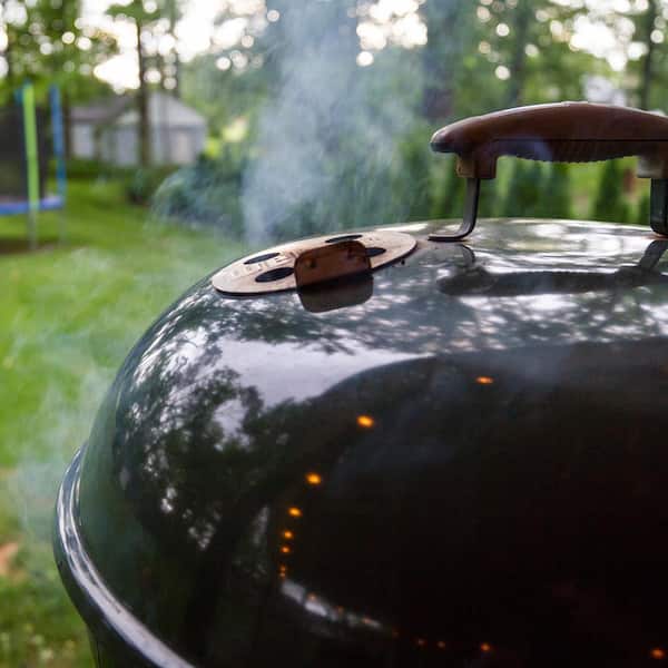 22 in. Original Kettle Premium Charcoal Grill in Black with Built-In Thermometer