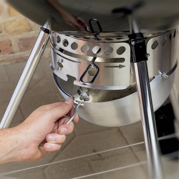 22 in. Original Kettle Premium Charcoal Grill in Black with Built-In Thermometer