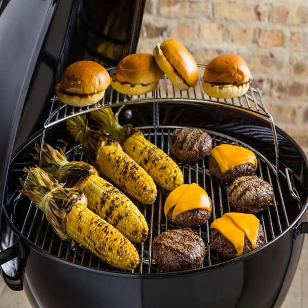22 in. Master-Touch Charcoal Grill in Black with Built-In Thermometer