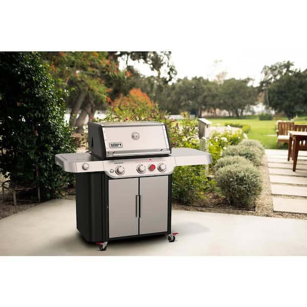 Genesis? S-335 Propane Gas Grill, Stainless Steel with Premium Cover Included