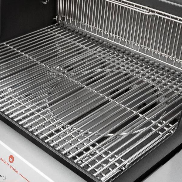 Genesis S-335 3-Burner Propane Gas Grill in Stainless Steel with Side Burner