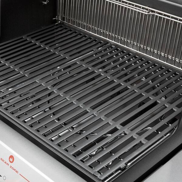 Genesis E-335 3-Burner Propane Gas Grill in Black with Side Burner