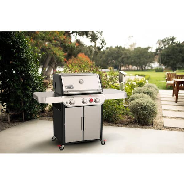 Genesis Smart SX-325s 3-Burner Propane Gas Grill in Stainless Steel with Connect Smart Grilling Technology