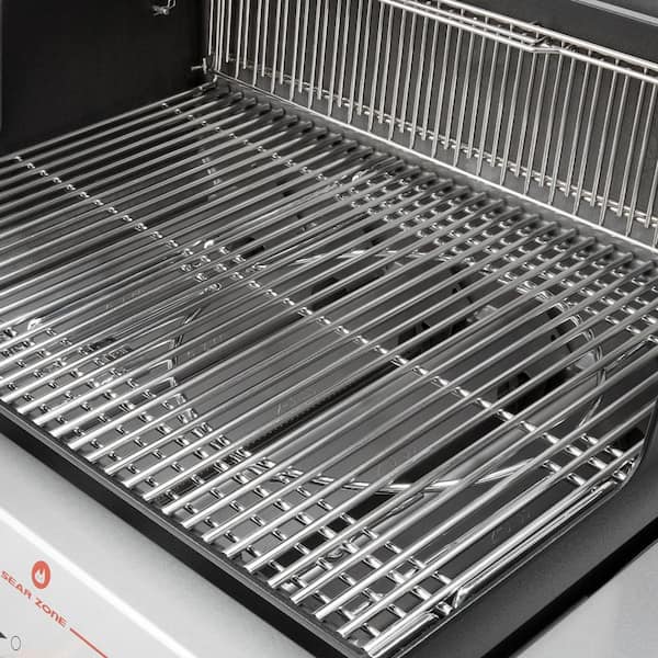 Genesis Smart SX-335 3-Burner Propane Gas Grill in Stainless Steel with Side Burner
