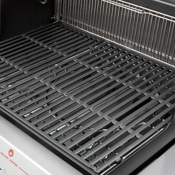 Genesis E-435 4-Burner Propane Gas Grill in Black with Side Burner