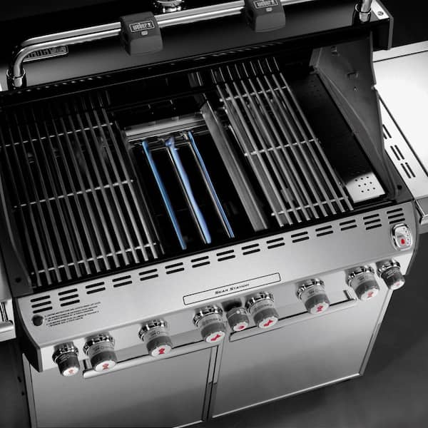 Summit S-670 6-Burner Propane Gas Grill in Stainless Steel with Built-In Thermometer and Rotisserie