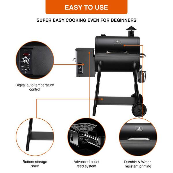 590 sq. in. Pellet Grill and Smoker, Stainless Steel